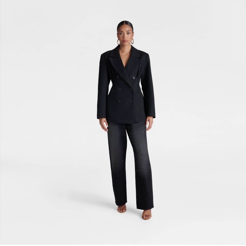 L BLACK HARD TO FIND KBB by KAHLANA Women's 'The Corset Blazer' - Picture 2 of 2